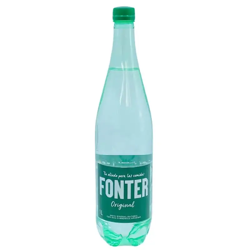 Fonter – kohlensäurehaltiges Mineralwasser – Kunststoff-Flasche – 1l Fonter – Kohlensäurehaltiges Mineralwasser – Kunststoff Flasche – 1l