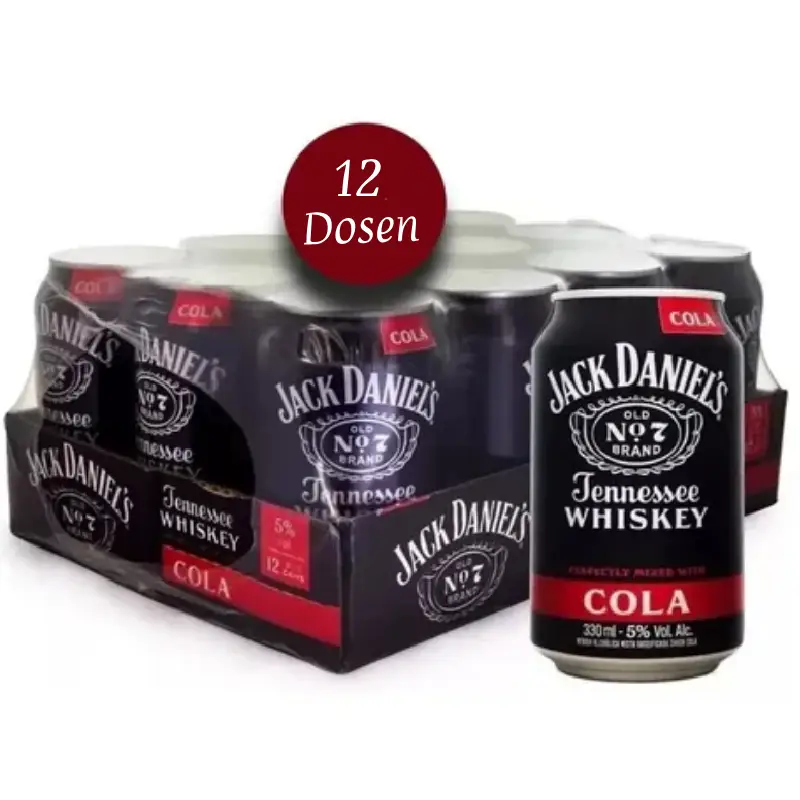 JACK DANIEL’S COLA 12 x 0,33LT Dosen JACK DANIEL’S COLA 12 X 0,33LT Dosen