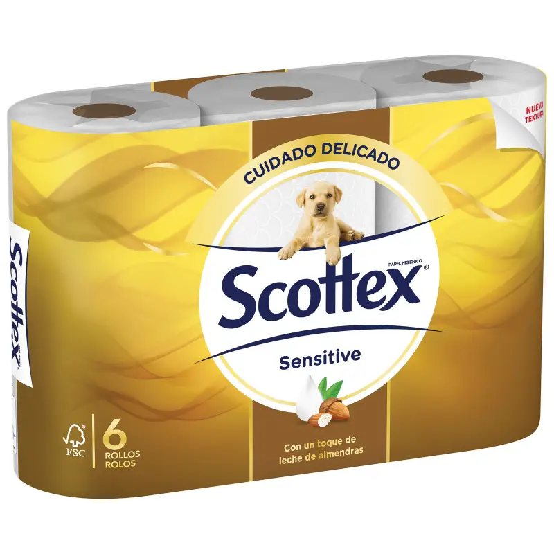 Toilettenpapier 6 rollen sensitiv Scottex Toilettenpapier 6 Rollen Sensitiv Scottex