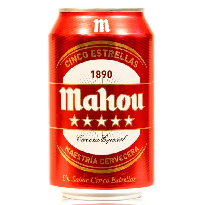 MAHOU 5 Sterne Helles Dose 24x0,33l MAHOU 5 Sterne Helles Dose 24x0,33l