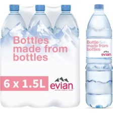 Evian Natural Mineral Water, 6 X 1.5L Amazon.coEvian Stilles Mineral Wasser, 6 X 1.5L